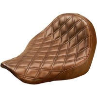 Image of 818-29-002BLS - Saddlemen Renegade Lattice Stitch Solo Seat For Harley Davidson FLSB 1750 2018-2024 - Brown