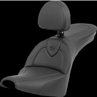 Image of 818-30-187BR - Saddlemen Roadsofa Standard Reach Seat With Backrest For Harley Davidson FXBB 1750 2018-2020 - Black