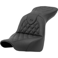818-29-182 - Saddlemen Roadsofa Lattice Stitch Seat For Harley Davidson FLSB 1750 2018-2024 - Black