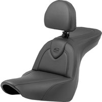 818-29-187BR - Saddlemen Roadsofa Standard Reach Seat With Backrest For Harley Davidson FLSB 1750 2018-2024 - Black