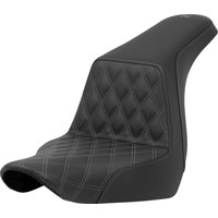 A818-29-172GRE - Saddlemen Lattice Stitch Step Up Seat For Harley Davidson FLSB 1750 2018-2024 - Black/Grey