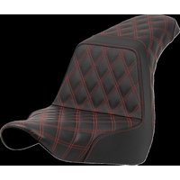 Image of 818-29-17504 - Saddlemen Lattice Step Seat For Harley Davidson FLSB 1750 2018-2024 Black Red