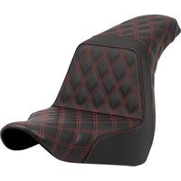 Image of A818-29-175RED - Saddlemen Lattice Step Seat For Harley Davidson FLSB 1750 2018-2024 Black Red