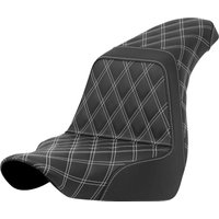 Image of A818-29-175WHI - Saddlemen Lattice Stitch Step Up Seat For Harley Davidson FLSB 1750 2018-2024 - Black/White