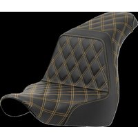 Image of 818-29-17507 - Saddlemen Lattice Stitch Step Up Seat For Harley Davidson FLSB 1750 2018-2024 - Black/Gold