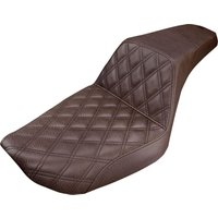 896-04-172BR - Saddlemen Step Up Seat For Harley Davidson FXD 1340 1996-1998 Front Lattice Stitch - Brown