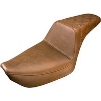 896-04-173BR - Saddlemen Step Up Seat For Harley Davidson FXD 1340 1996-1998 Rear Lattice Stitch - Brown