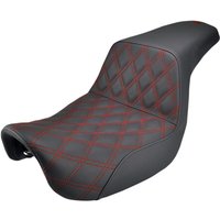 Image of 806-04-172RD - Saddlemen Step Up Seat For Harley Davidson FLD 1690 2012-2013 - Red