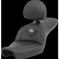 Image of 896-04-185BR - Saddlemen Roadsofa Carbon Fibre Seat For Harley Davidson FXD 1340 1996-1998 - Black