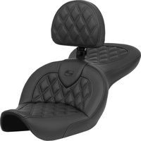 896-05-182BR - Saddlemen RoadSofa Standard Reach Seat For Harley Davidson FXDWG1340 1996-1998 Lattice Stitched - Black