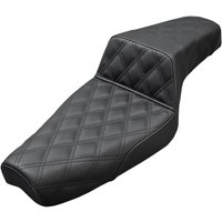 807-03-175 - Saddlemen Step Up Lattice Stitch Seat For Harley Davidson XL 1200 C 2004-2019 - Black
