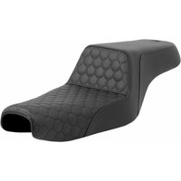 807-11-177 - Saddlemen Honeycomb Step Up Seat For Harley Davidson XL 1200 C 2004-2020 - Black