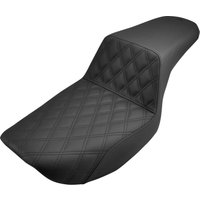 Image of 882-09-172 - Saddlemen Step Up Seat For Harley Davidson FXLR 1340 1987-1994 Front Lattice Stitch - Black