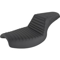 Image of 882-09-176 - Saddlemen Step Up Seat For Harley Davidson FXR 1340 1986-1994 Rear Lattice Stitch Front Tuck-n-Roll - Black