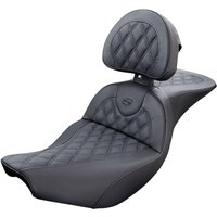 Image of I14-07-182BR - Saddlemen Roadsofa Lattice Stitched Seat With Backrest For Indian Chief 111 2014-2020 - Black