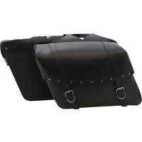 Image of X021-03-042 - Saddlemen Highwayman Rivet Slant Style Saddlebags Set - Black