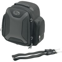 Image of 35150139 - Saddlemen FTB1500 Sport Sissy Bar Rear Bag - Black/Chrome/Grey