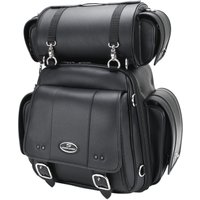 Image of 3515-0171 - Saddlemen Sissy Bar Rear Bag With Roll Bag - Black/59L