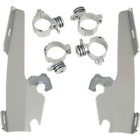 MEM8967 - Memphis Shades Fats/Slim Windshield Trigger Lock Complete Mount Kit For Harley Davidson FX 1200 1973-1979 - Polished