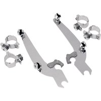 MEM8919 - Memphis Shades Sportshield Trigger Lock Complete Mount Kit For Harley Davidson FX 1200 1973-1979 - Polished