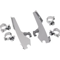 MEM8968 - Memphis Shades Fats/Slim Windshield Trigger Lock Complete Mount Kit For Harley Davidson FXDWG 1340 1993-1998 - Polished