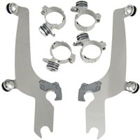 MEM8920 - Memphis Shades Sportshield Trigger Lock Complete Mount Kit For Harley Davidson FXDWG 1340 1993-1998 - Polished
