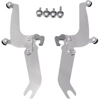 MEM8923 - Memphis Shades Sportshield Trigger Lock Complete Mount Kit For Harley Davidson FLS 1690 2012-2016 - Polished