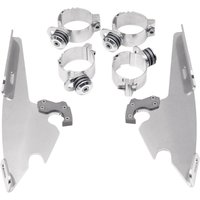 MEM8976 - Memphis Shades Fats/Slim Windshield Trigger Lock Complete Mount Kit For Harley Davidson FXBB 1750 2018-2020 - Polished