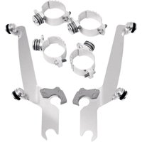 MEM8928 - Memphis Shades Sportshield Trigger Lock Complete Mount Kit For Harley Davidson FXBB 1750 2018-2020 - Polished
