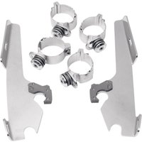 MEM8977 - Memphis Shades Fats/Slim Windshield Trigger Lock Complete Mount Kit For Harley Davidson FXDF 1584 2008-2011 - Polished