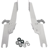 MEK1913 - Memphis Shades Fats/Slim Windshield Trigger Lock Complete Mount Kit For Harley Davidson FLHR 1340 1994-1998 - Polished