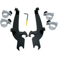 MEB8919 - Memphis Shades Sportshield Trigger Lock Complete Mount Kit For Harley Davidson FX 1200 1973-1979 - Black