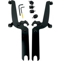 MEB8922 - Memphis Shades Sportshield Trigger Lock Complete Mount Kit For Harley Davidson FLS 1690 2012-2016 - Black