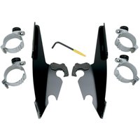 MEB8976 - Memphis Shades Fats/Slim Windshield Trigger Lock Complete Mount Kit For Harley Davidson FXBB 1750 2018-2020 - Black