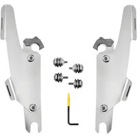 MEK2032 - Memphis Shades Fats/Slim Windshield Trigger Lock Complete Mount Kit For Harley Davidson FLFB 1750 2018-2020 - Polished