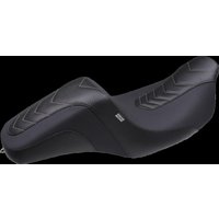 Image of 76322GM - Mustang Kodlin Signature Series Squareback Seat For Harley Davidson FLH 1868 2021 - Black/Grey