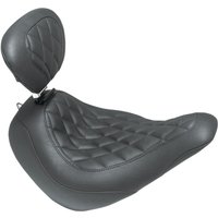 Image of 83043 - Mustang Wide Tripper Diamond Seat With Backrest For Harley Davidson FLSB 1750 2018-2021 - Black