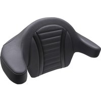 Image of 88403 - Mustang Deluxe Touring Extended Passenger Arm Backrest For Harley Davidson FLHX 1923 2024-2026 - Black