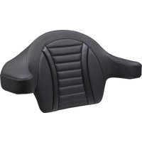 Image of 88403GM - Mustang Deluxe Touring Extended Passenger Arm Backrest For Harley Davidson FLHX 1923 2024-2026 - Black/Grey