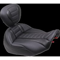 89401GM - Mustang Deluxe Touring Solo Seat With Backrest For Harley Davidson FLHTK 1868 2023-2024 - Black