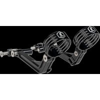 Image of 1313-0245 - Legend Suspension REVO ARC Billet Remote Reservoir External Mounts For Harley Davidson FLH 1868 2021 - Black