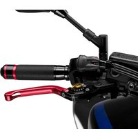 Image of 110RO - Puig Folding V3 Brake Lever For Ducati 1098 2007-2008 - Red With Gold Selector