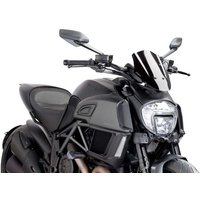 7592N - Puig New Generation Adjustable Sport Screen For Ducati Diavel 1200 2014-2016 - Black
