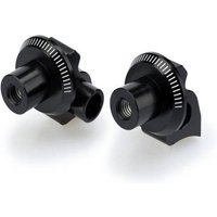 9641N - Puig Footpeg Adaptors For Aprilia Dorsoduro 900 2017-2020 - Black