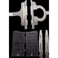 Image of AX1584 - AX1584 - AXP Xtrem Radiator Guards - Beta RR 480 EFI 2020-2023 - Black/Red/Silver