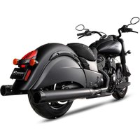 Image of 500-0563 - Rinehart 4" DBX40 Dual Silencers For Indian Challenger 108 2020-2025 Black