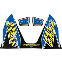 Image of DC22TI6-LB - Pro Circuit Ti-6 Exhaust Decals - Black/Blue/White/Yellow