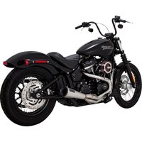 27323 - Vance & Hines 2 Into 1 Upsweep Exhaust System For Harley Davidson FLDE 1750 2018-2020 - Brushed