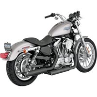 Image of 46839 - Vance & Hines 3" Round Twin Slash Silencers For Harley Davidson XL 1200 C 2004-2013 - Black