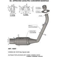 16057 - 16057 - LeoVince Catalytic Converter - Honda CB 125 R Neo Sports Cafe 2020-2023